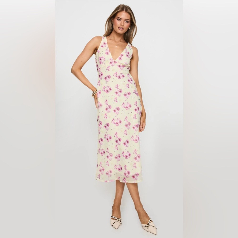 Princess Polly Yellow Floral Midi Dress